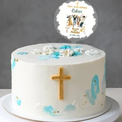 Personalisierter Tortentopper zur Kommunion – Ihr seid meine Freunde | Caketopper für religiöse Feiern