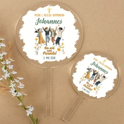 Personalisierter Tortentopper zur Kommunion – Ihr seid meine Freunde | Caketopper für religiöse Feiern
