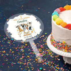 Personalisierter Tortentopper zur Kommunion – Ihr seid meine Freunde | Caketopper für religiöse Feiern