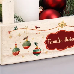 Personalisierter Weihnachtskorb mit Name bedruckt