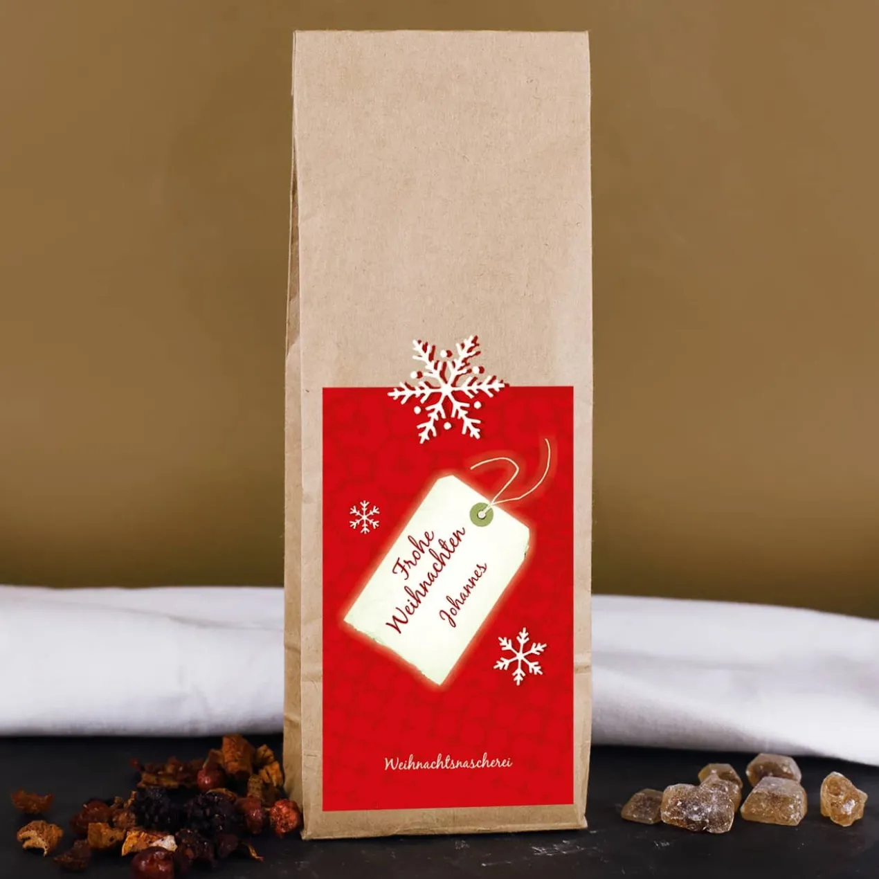 Personalisierter Weihnachtstee mit Wunschnamen