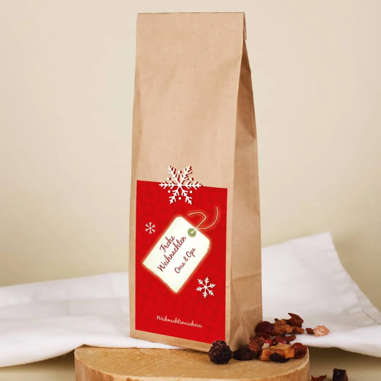 Personalisierter Weihnachtstee mit Wunschnamen