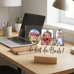 Personalisiertes Acrylbild mit 3 eigenen Fotos | Acrylglas als Geschenk für die beste Oma