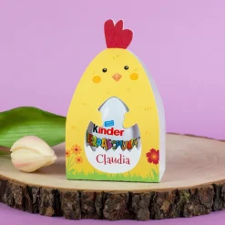 Personalisiertes Überraschungsei mit Name | Schoko-Ei zu Ostern in Hase oder Huhn Verpackung