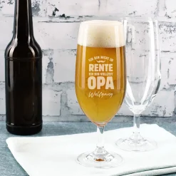 Personalisiertes Bierglas zur Rente 