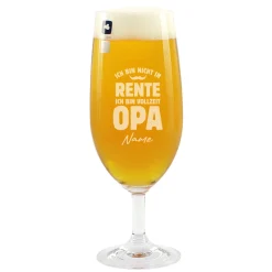 Personalisiertes Bierglas zur Rente 
