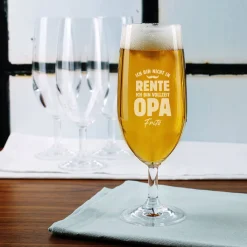 Personalisiertes Bierglas zur Rente 