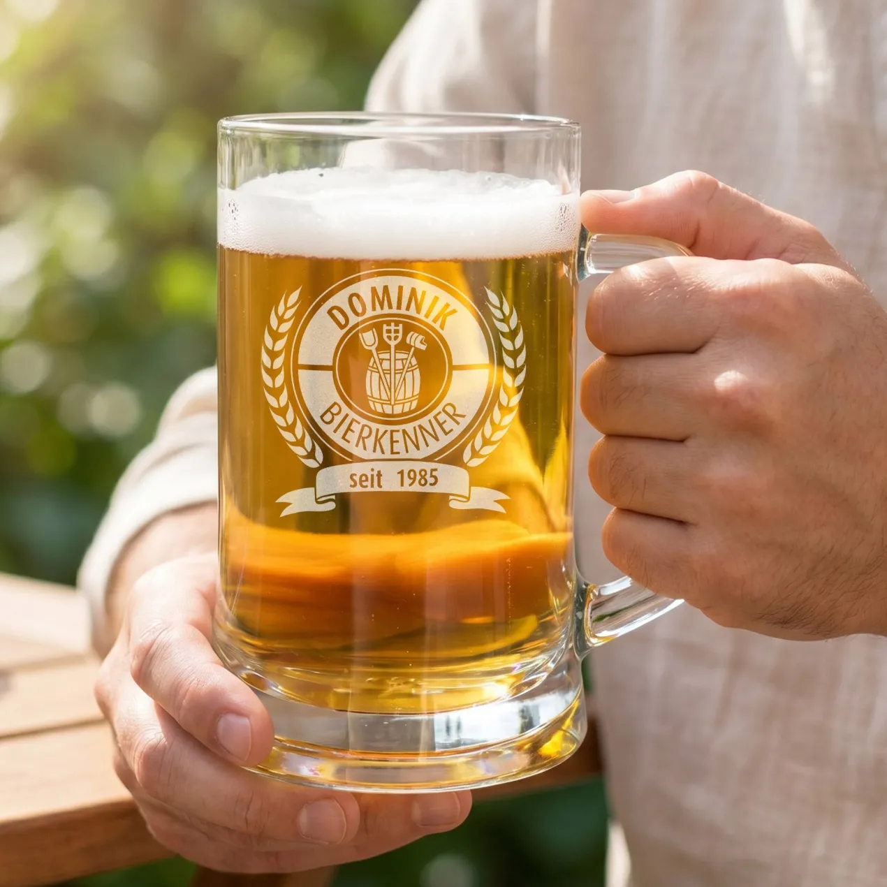 Personalisiertes Bierseidel für Bierkenner