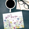 Personalisiertes Brillenputztuch für Mama mit Blumen & Herzmotiv | Geschenk zum Muttertag mit Wunschtext