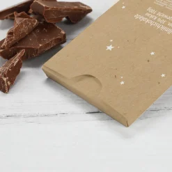 Personalisierte Schokolade mit Foto im Sternmotiv & Text | Weihnachtsgeschenk & Wichtelgeschenk