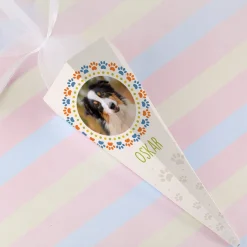 Personalisierte Schultüte für Hunde & Welpen mit Foto | Zuckertüte für Hundeschule | 28 cm
