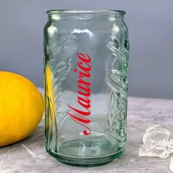 Personalisiertes Coca-Cola Glas mit Name | Retro Design in Dosenform