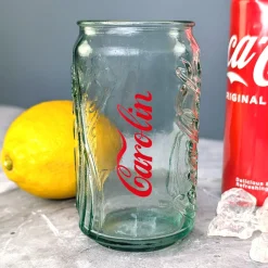 Personalisiertes Coca-Cola Glas mit Name | Retro Design in Dosenform