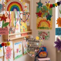 Personalisiertes Deko Herz aus Acryl als Geschenk für Kindergarten Erzieher & Lehrer