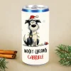 Personalisierte Secco-Dose 'Woofy Christmas' mit Hund & Name | Lustiges Geschenk zu Weihnachten