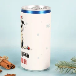 Personalisierte Secco-Dose 'Woofy Christmas' mit Hund & Name | Lustiges Geschenk zu Weihnachten