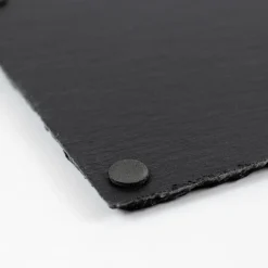Personalisierte Servierplatte aus Schiefer für Paare mit Herzmotiv, Namen & Datum | Rechteckig