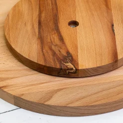 Personalisierte Servierplatte drehbar aus Holz mit Gravur | 30 cm | Schlemmerplatte