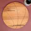 Personalisiertes Frühstücksbrett & Schneidebrett im Basketball-Design aus Buchenholz für Sportfans