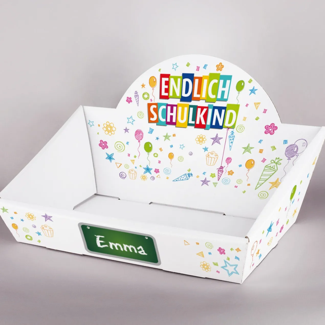 Personalisiertes Geschenkset zur Einschulung mit 8 Teilen | Endlich Schulkind