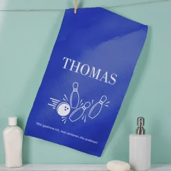 Personalisiertes Handtuch mit Hobby-Motiven, Name & Wunschtext | 3 Größen