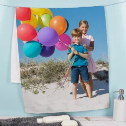 Personalisiertes Handtuch mit Foto in 3 Größen | Individuelles Geschenk für Familie & Freunde