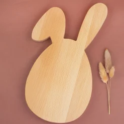 Personalisiertes Holzbrettchen in Hasen-Form 'Ich mag dich volle Möhre' | Ostergeschenk mit Liebe