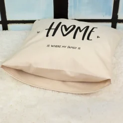 Personalisiertes HOME Kissen mit Wunschtext | Deko Geschenk zum Einzug, für neue Wohnung & Zuhause