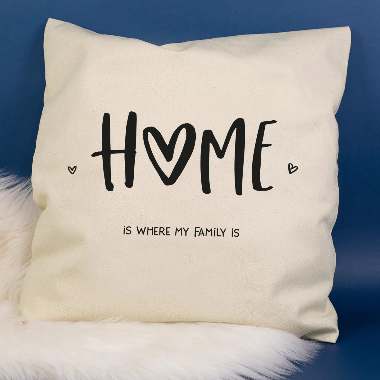 Personalisiertes HOME Kissen mit Wunschtext | Deko Geschenk zum Einzug, für neue Wohnung & Zuhause