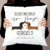 Personalisiertes Kissen mit Dackel-Motiv & Wunschtext zum Valentinstag | Ins Herz gedackelt!