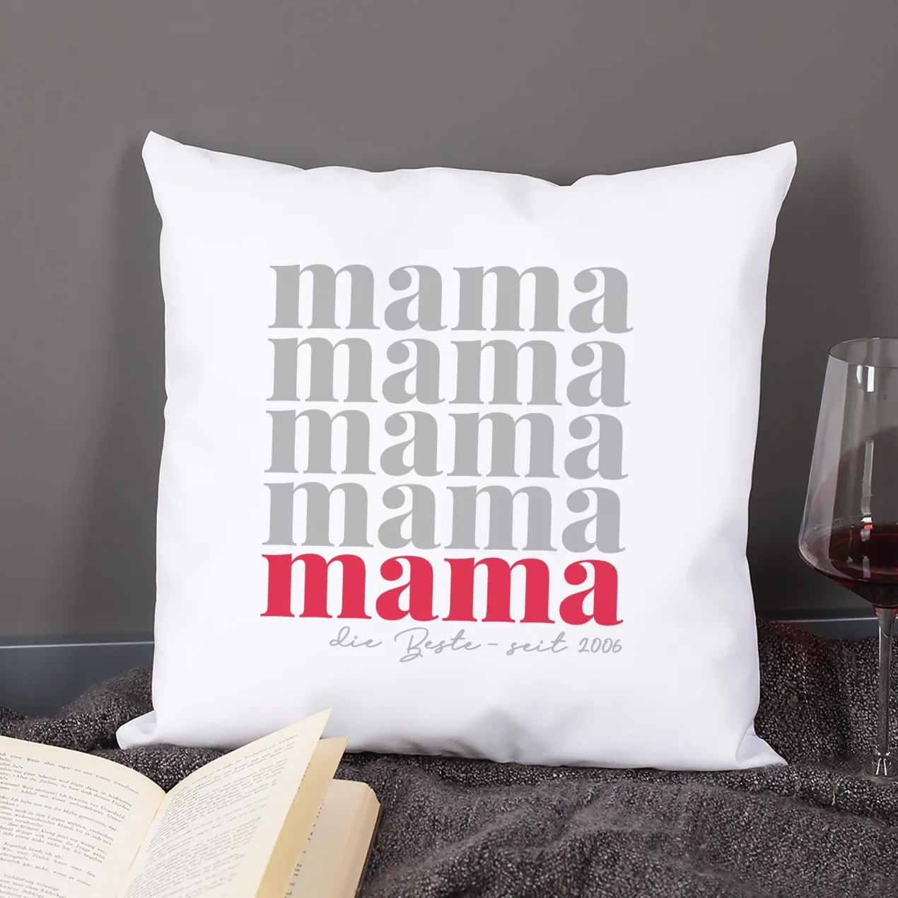 Personalisiertes Kissen zum Muttertag | Dekokissen als Geschenk für Mama | 40 x 40 cm