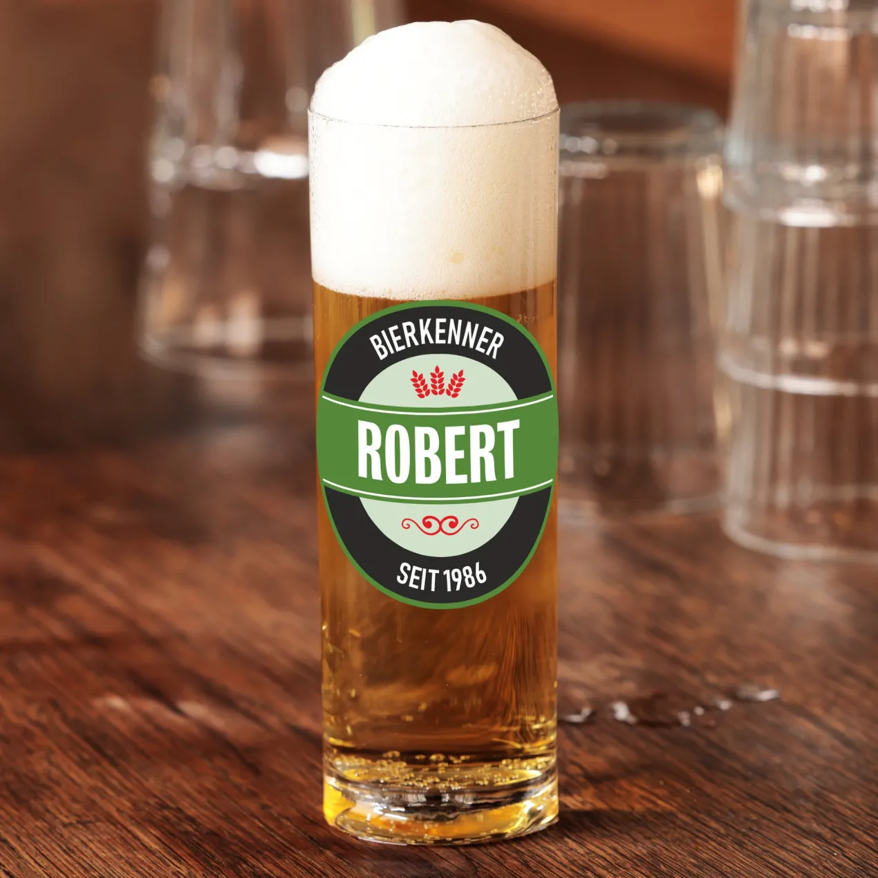 Personalisiertes Kölsch Glas als Geschenk für Kölner | 200 ml Bierglas mit Aufdruck