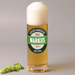 Personalisiertes Kölsch Glas als Geschenk für Kölner | 200 ml Bierglas mit Aufdruck