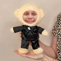 Personalisiertes Kuscheltier Paar Bräutigam mit Foto Gesicht | Ehemänner Teddy Hochzeitsgeschenk