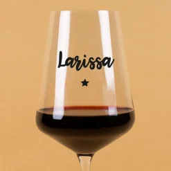 Personalisiertes Leonardo Weinglas mit Name & Stern | Geschenk zu Weihnachten und Geburtstag