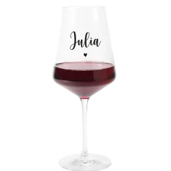 Personalisiertes Leonardo Weinglas mit Name & Herz | Geschenk für Weinliebhaber und Herzensmenschen