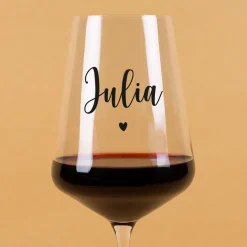 Personalisiertes Leonardo Weinglas mit Name & Herz | Geschenk für Weinliebhaber und Herzensmenschen