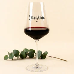 Personalisiertes Leonardo Weinglas mit Name & Herz | Geschenk für Weinliebhaber und Herzensmenschen