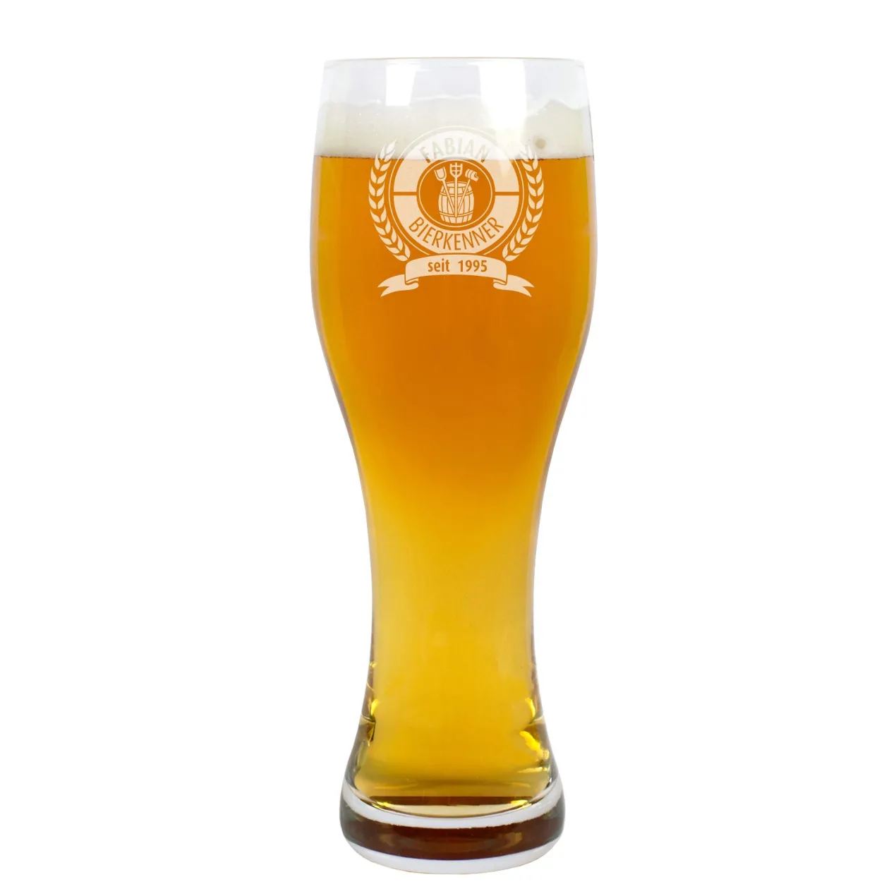 Personalisiertes Leonardo Weizen-Bierglas Bierkenner in zwei Größen