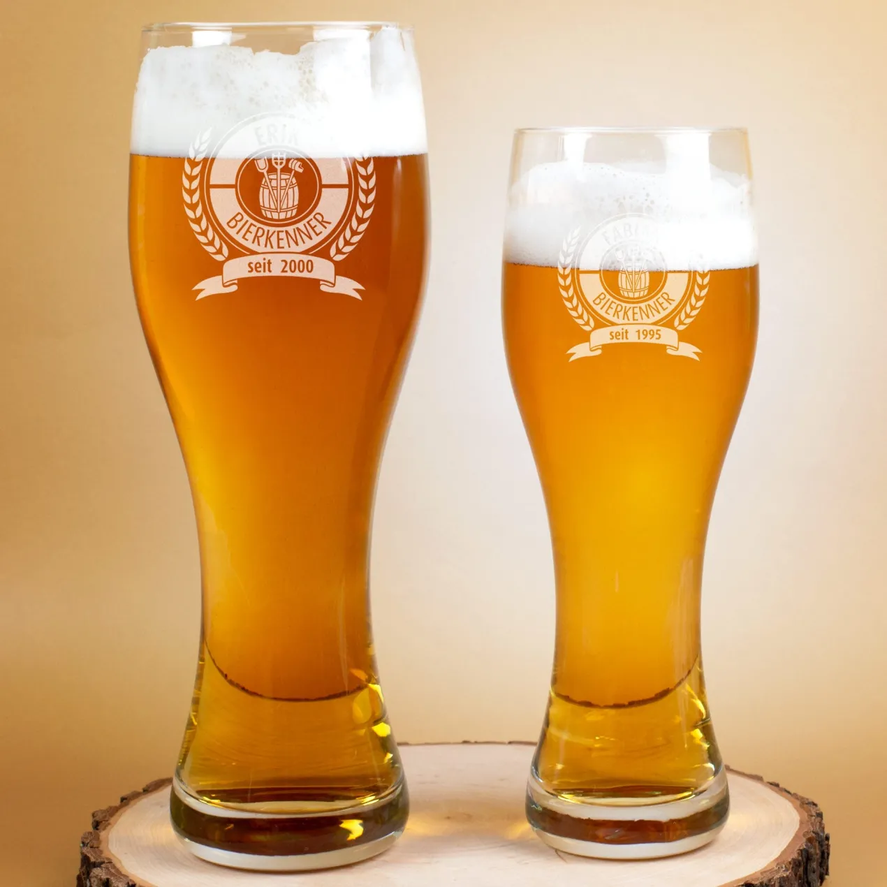 Personalisiertes Leonardo Weizen-Bierglas Bierkenner in zwei Größen