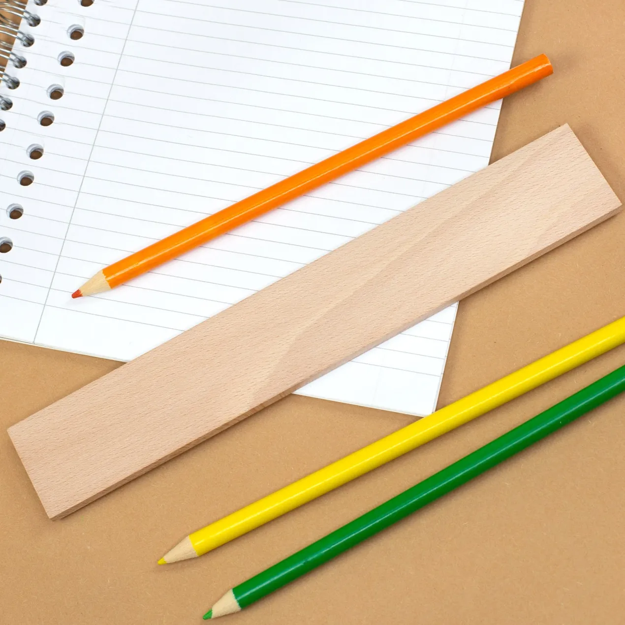 Personalisiertes Lineal aus Holz mit Name & Wunschtext | 20 cm | Schulsachen Motiv