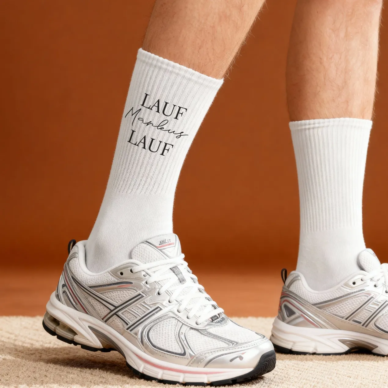Personalisierte Socken für Läufer | Sportsocken mit Name als Geschenk für Jogger