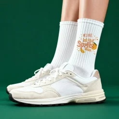 Personalisierte Socken 'Spritz-Tour' mit Name | Lustige Tennissocken für JGA & Mädels-Trips