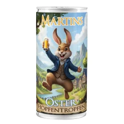 Personalisiertes Osterbier mit Name – Oster Hopfentropfen | 1L Bierdose mit lustigem Osterhasen