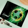 Personalisiertes Platzdeckchen aus Stoff mit Fußballmotiv und Name für Jungen und Fußballfans