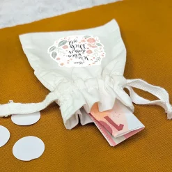 Personalisiertes Säckchen aus Baumwolle für kleine Geschenke | Wie schön, dass es dich gibt