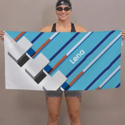Personalisiertes Sporthandtuch für Schwimmer | Schwimmsport Handtuch schnelltrocknend