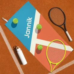 Personalisiertes Tennis Sporthandtuch mit Name | Sport Handtuch schnelltrocknend
