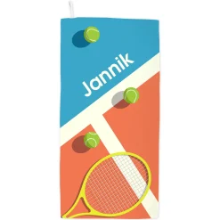 Personalisiertes Tennis Sporthandtuch mit Name | Sport Handtuch schnelltrocknend