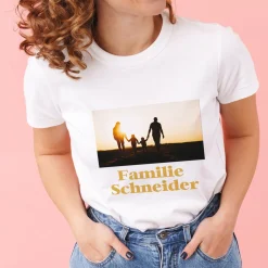 Personalisiertes T-Shirt für Frauen mit eigenem Foto & Text | Weiß